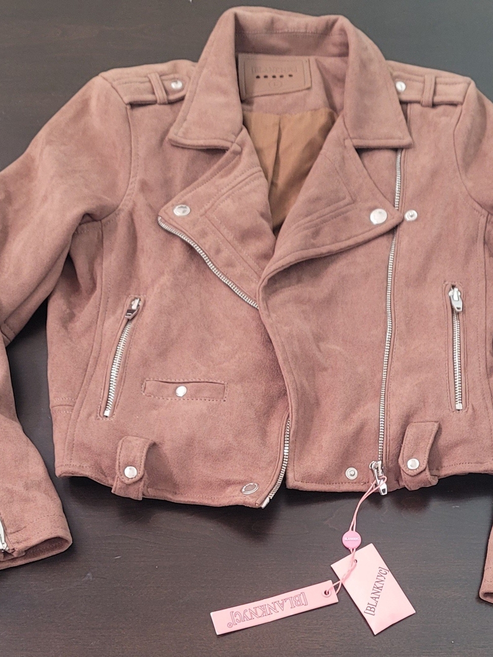 Blanknyc Suede Tan Moto Jacket